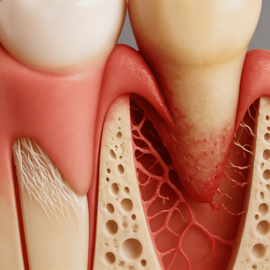 Inflammation et recession gingivale