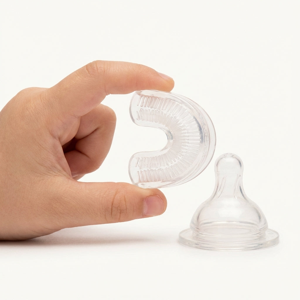 Silicone médical sans BPA — doux pour les gencives, sûr pour votre enfant.