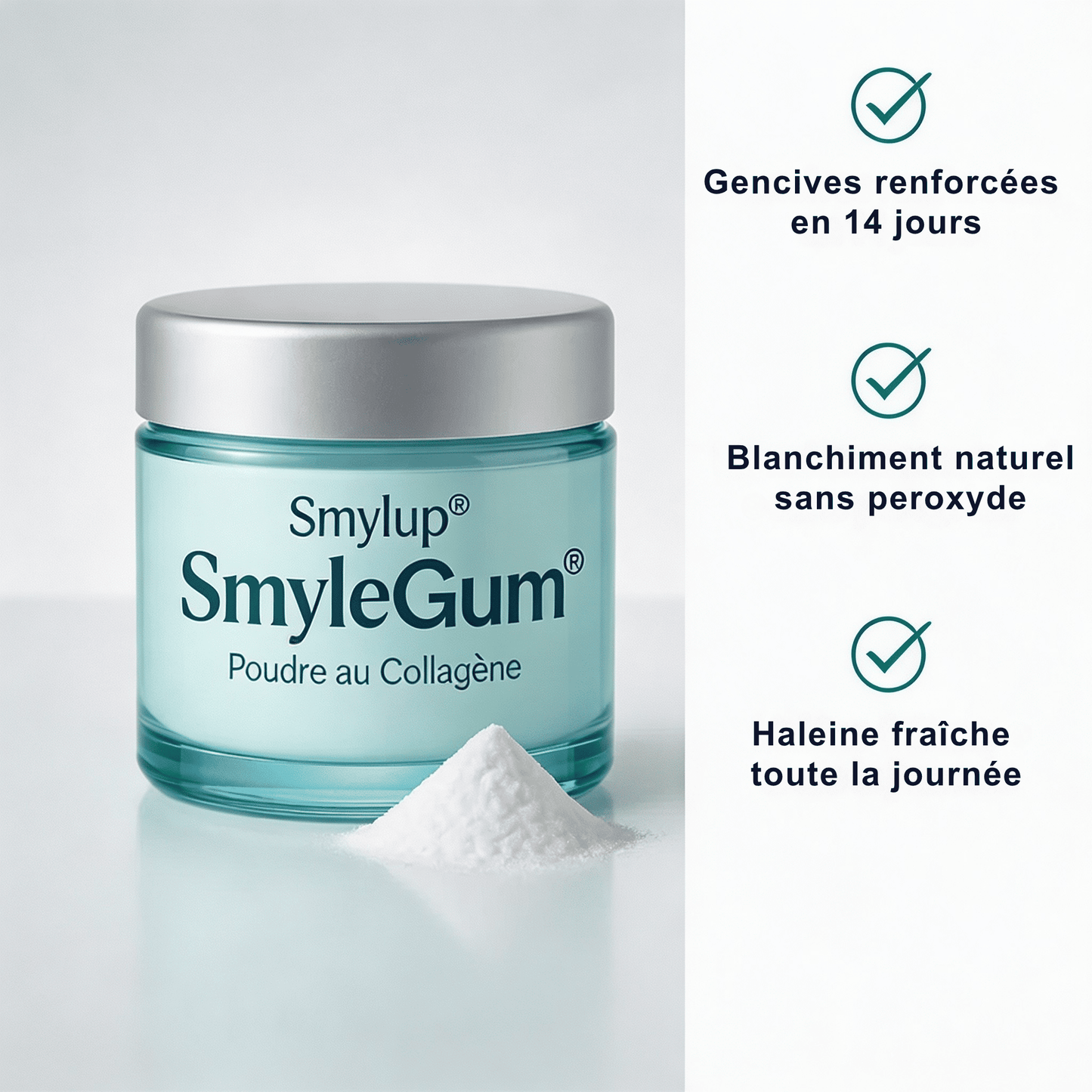 SmyleGum — Gencives saines. Dents blanches. En 2 minutes.