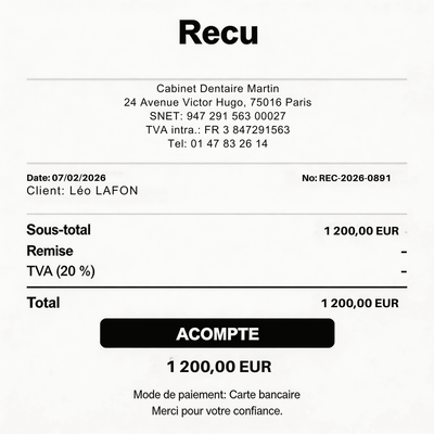 Facture dentaire