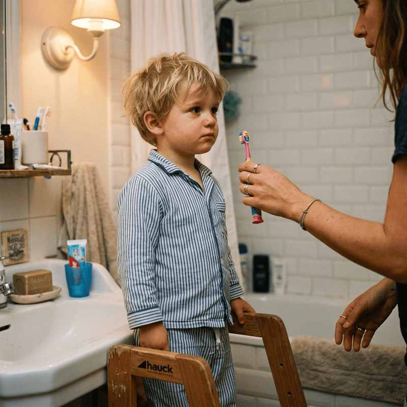 Enfant refusant le brossage